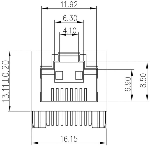 WEIDMÜLLER RJ45C5E R1U 2.8N4N RL 2638490000 Buchse Polzahl 8 Schwarz, Cyan 200 St.