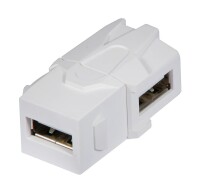 LINDY USB 90° Typ A F/F Doppelkupplung Keystone Modul...