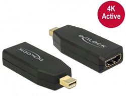 DeLOCK Adapter mini DisplayPort 1.2 Stecker > HDMI Buchse schwarz 4K Aktiv