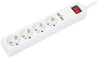 MANHATTAN Steckdosenleiste 4fach mit 2 USB-Port...